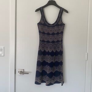 BCBGMaxAzria fitted midi cocktail dress